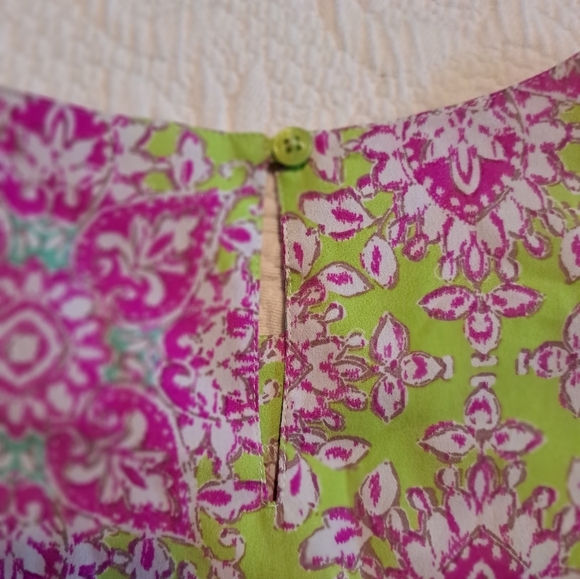 Monsoon girls size 11-12 years pink & lime tunic gems on top sequins on bottom - Picture 6 of 7